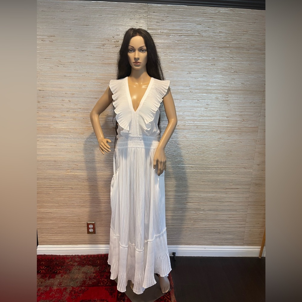 NWT $495 RAMY  BROOK CAMDEN RUFFLE MAXI DRESS ! Spring Summer!!